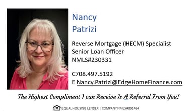 Nancy Patrizi, reverse Mortgage specialist, loan officer