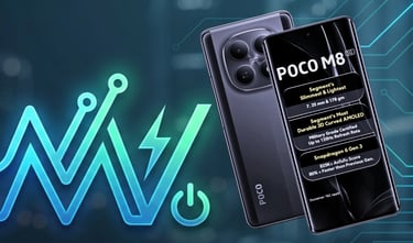 Poco M8 5G Gaming Phone with Snapdragon 6 Gen 3 and Curved AMOLED Display