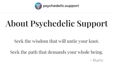 Logo for psychedelic support site