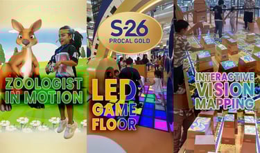 Playground Interaktif S-26 dengan Lantai LED dan Vision Mapping