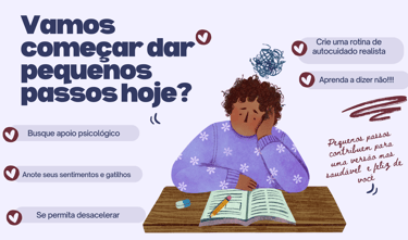 pequenos passos para melhorar saúde menteal