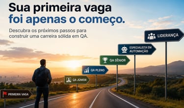 Homem que conquistou sua primeira vaga em qa olhando pensativo para uma estrada 