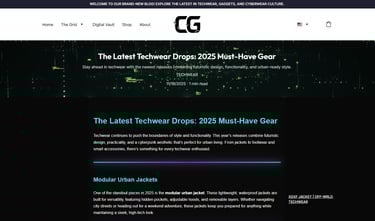 a website page with a picture of a website page with a picture of a green