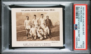 1931-32 La Vache Qui Rit 2nd serie B222 Foyer Alsacien De Mullhouse French Basketball Card