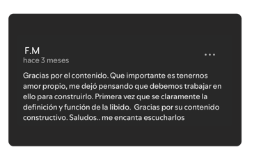 Comentarios de oyentes  podcast Psipuntodeacuerdo: reflexiones, agradecimientos y experiencias
