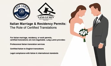 Italian Marriage & Residency Permits: The Role of Certified Translations