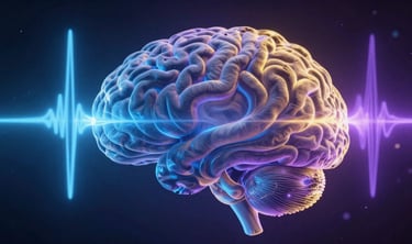 Brain wave frequencies showing theta state transition during sleep for subconscious access