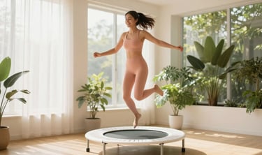 Rebounding exercise on mini-trampoline stimulates lymphatic system flow and boosts energy naturally