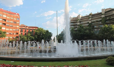 Glorieta de san Bernardo en barrio de Chamberí, Madrid.