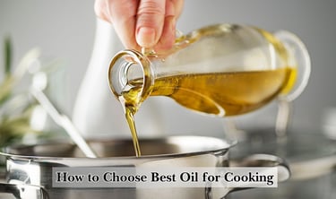 a person pouring oil into a pot