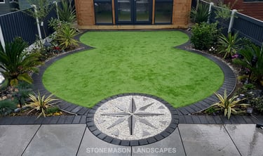 Exotic Modern Dynamic Designer Circle Lawn Tropical Garden Romford, Hornchurch, Upminster, Brentwood