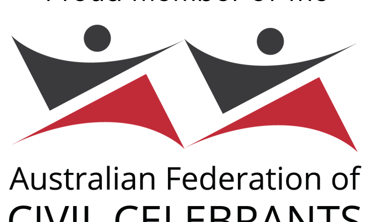 Australian Federation of Civil Celebrants Logo with a Link to Lana Weller profile page