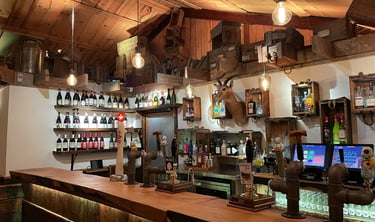 Bar at Owen House Wedding Barn in Knutsford, Cheshire | Han & Stu Wedding Live Music Duo