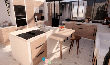 projection 3D cuisine