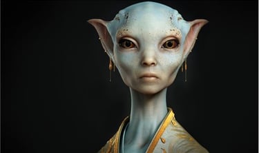 Renderman Render of an alien creature