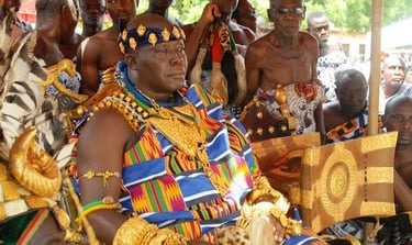 The Ashanti King in Ghana during Akwasidae Festival