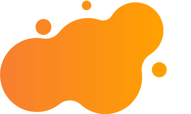 eine orangene Grafik, die aussieht, wie ein Farbklecks.