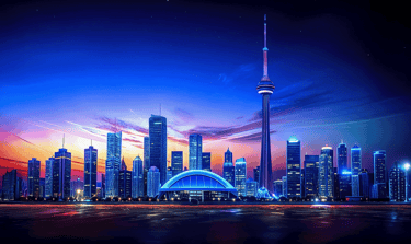 a city skyline with a city skyline view of the city