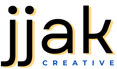 jjak creative audio editing and sound design main logo. black highlighted lower case font.