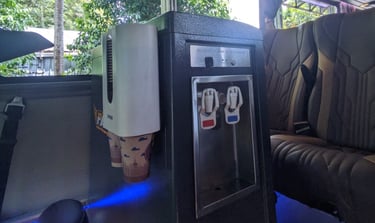 Fasilitas Dispenser Sewa Bus Jogja