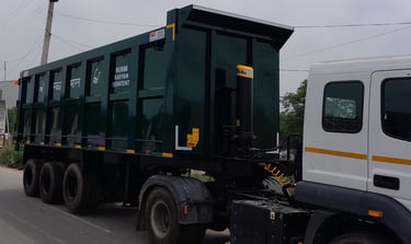 Heavy-duty Tip Trailer with reinforced chassis and hydraulic tipping system, built by MS Engineering