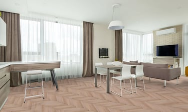 wooden flooring installed image gurgaon site