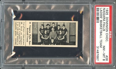 1925 Dominion Chocolates Athletic Stars #26 Niagra Falls Ladies Basketball Team Card
