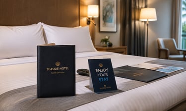 Hotel and hospitality printing services for menus, signs, brochures and branded materials