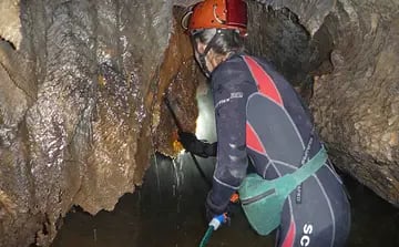 Clare Buswell Cleaning Cave formations after fire