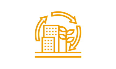 desenho de um prédio com uma árvore crescendo ao lado