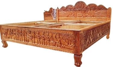 Traditional Royal Teak Wood Bed from India