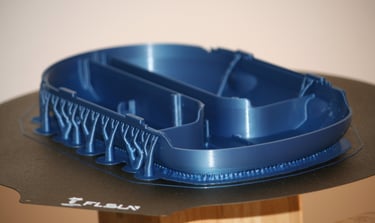 Prototype imprimé en PLA avec supports organiques