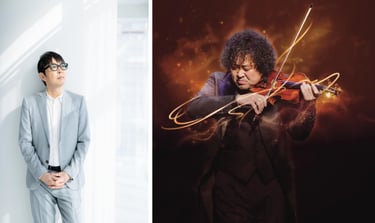 德永英明(左)と葉加瀬太郎(右)のコンサート告知用アーティスト写真|堺市のニュースならサカイタイムズ