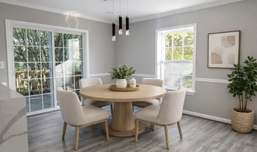 Complete home renovation in Burke, VA including a modern kitchen upgrade, luxury bathroom remodels, 