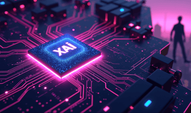 Quantum computers 2026 – qubit chip illustration with xAI Grok, Tesla Optimus and Neuralink brain