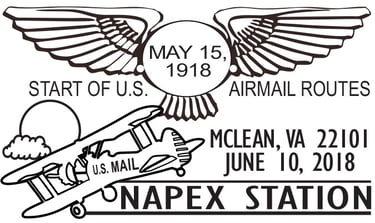 Show cancel illustration celebrating start of US airmail routes