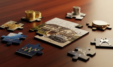 Divisão de patrimônio representando inventário e partilha de bens