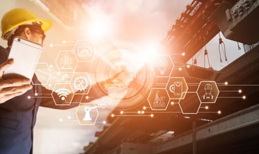 personne du btp utilisant le digital