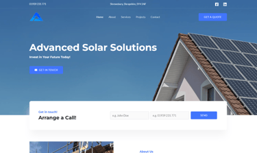 website design and seo strategy for advanced solar solutions