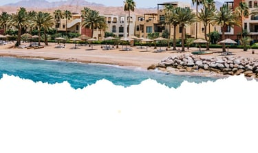 foto do fundo da pagina viagens oriente médio vista da praia em aqaba jordania