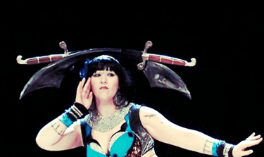 Shahravar Cleopatra costume with double swords