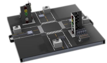 Traffic light bench to teach programming