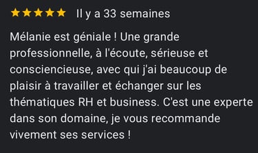 Avis 5 étoiles sur mélanie nardi