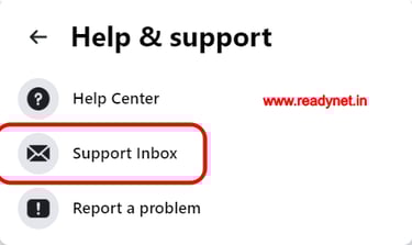 facebook support inbox
