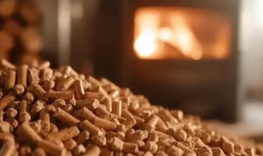 Doğal ahşap pelet torbası – soba ve kazan kullanımı için
