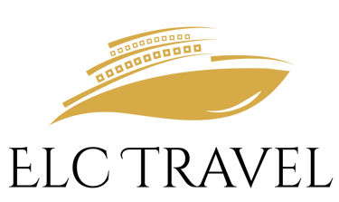 ELC Travel's elegant logo of a gold cruise ship. The gold is a  reminder to pursue the best