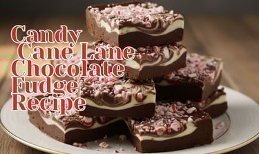 a plate of chocolate cake with candy cane 