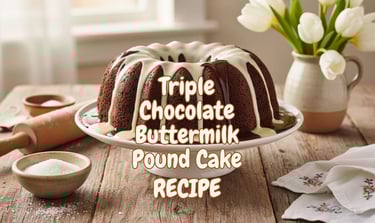 Triple Chocolate Buttermilk Pound Cake