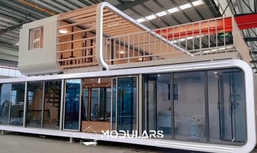 Vivienda modular VM2A1 de doble piso personalizable, MODULARS España
