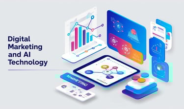 Digital Marketing + AI Tech Visual